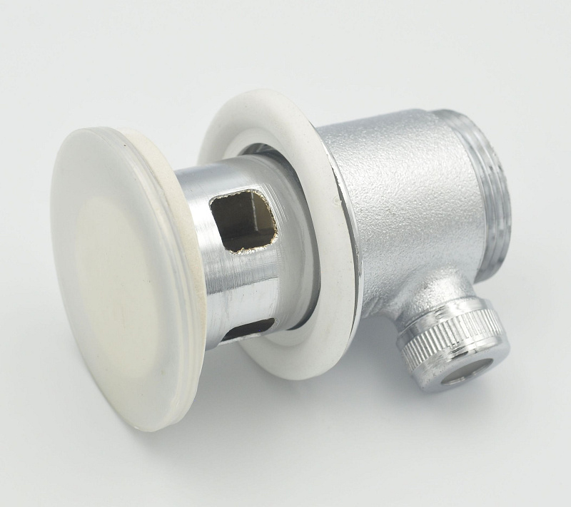 Leeresztő szelep mosdóhoz, automata, fém